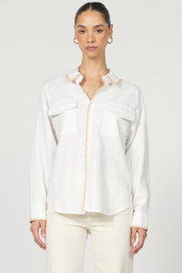 DJD White Adrianna Top