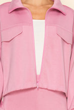 Load image into Gallery viewer, Pink/Cream Scuba Jacket + Skort Set