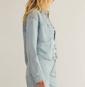 Z Supply Light Denim Cropped Jacket