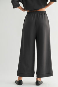 Charcoal Scuba Top + Pant Set