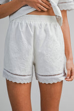 Load image into Gallery viewer, Off White Embroidery SS Top + Shorts Set
