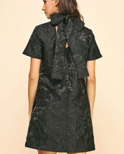 Load image into Gallery viewer, Black Back Neck Ribbon Tie Dress