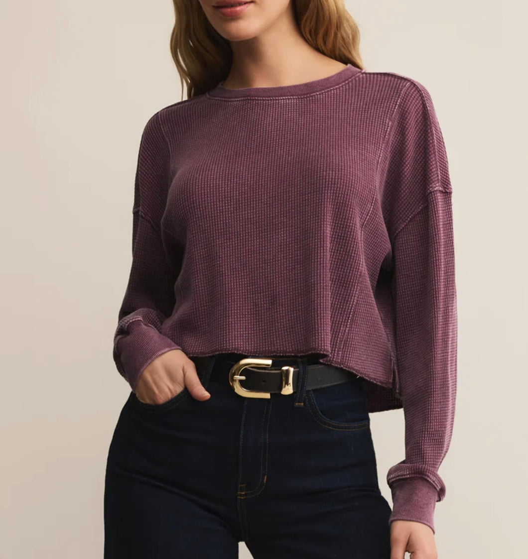 Z Supply Merlot Angel Mini Thermal Top