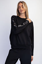 Load image into Gallery viewer, Black Modal/Satin Pullover + Pant Set