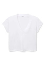 Load image into Gallery viewer, Perfect White Tee White Recycled Cotton V-Neck Tee