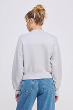 Load image into Gallery viewer, Soft Grey Textured Rib Half Zip Pullover