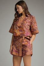 Load image into Gallery viewer, Terra Cotta Printed SS V-Neck Top