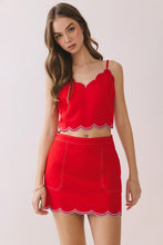 Load image into Gallery viewer, Red Scallop Trim Set