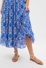 Load image into Gallery viewer, Blue Printed Midi Skirt