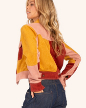 Load image into Gallery viewer, Pink Patchwork Suede Jacket
