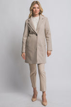 Load image into Gallery viewer, Notched Lapel Coat Oatmeal