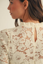 Load image into Gallery viewer, Ivory Mesh LS Blouse