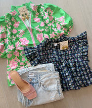 Load image into Gallery viewer, Green Floral Mesh Blouse (THML)