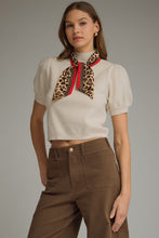 Load image into Gallery viewer, Ecru Puff Slv Sweater w/ Scarf