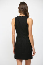 Load image into Gallery viewer, Black Embroidered Linen Slvls Dress