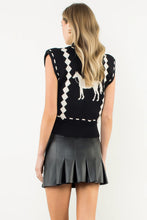Load image into Gallery viewer, Black Knit Horse Vest (THML)