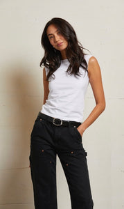 Muscle Jersey Tee White