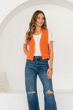 Load image into Gallery viewer, Orange Knit V-Neck Vest
