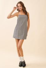 Load image into Gallery viewer, Black Gingham Spag. Strap Mini Dress