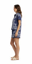 Load image into Gallery viewer, Blue Paisley Paula Top