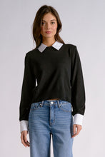 Load image into Gallery viewer, Black Collared/Cuff Sweater