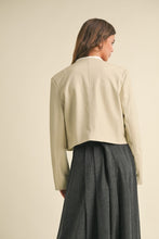 Load image into Gallery viewer, Sand Leather Cropped Jacket