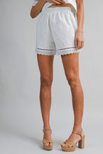 Load image into Gallery viewer, Off White Embroidery SS Top + Shorts Set