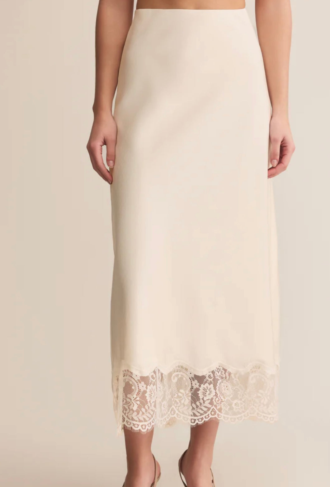 Z Supply Cloud Cinder Lace Midi Skirt
