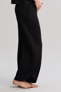 Barefoot Dreams Black Ultra Soft Jersey Curved Hem Pant