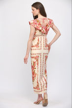 Load image into Gallery viewer, Ivory Multi Floral Print Ruffled Dress