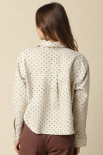 Load image into Gallery viewer, Lt. Taupe Polka Dot Button Down Shirt