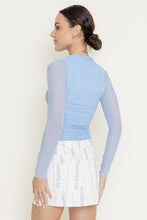 Load image into Gallery viewer, Powder Blue Mesh LS Top