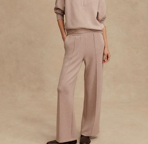 Varley Wide Leg Pant 28- Taupe Marl