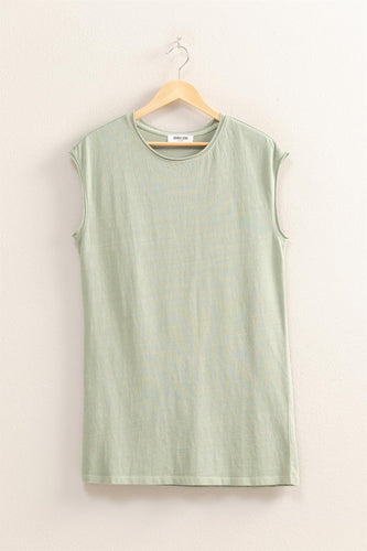 Throw On and Go Knit Dress Sage Green