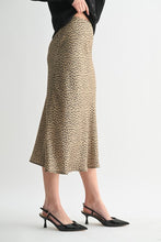 Load image into Gallery viewer, Taupe Leopard Satin Skirt