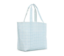 Load image into Gallery viewer, TRVL XL Tote- Pimlico Plaid Blue