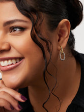 Load image into Gallery viewer, Ana Luisa Double Hoop Earrings- Ash Double Two Tone