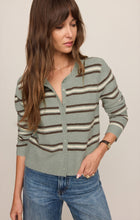 Load image into Gallery viewer, Z Supply Aqua Cloud Medina Stripe Cardigan