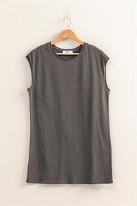 Throw On and Go Knit Dress Charcoal