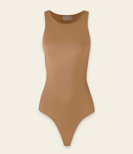 Lt Camel Slvls Halter Neck Bodysuit