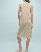 Load image into Gallery viewer, Mocha/White Midi Sweater Tank Dress