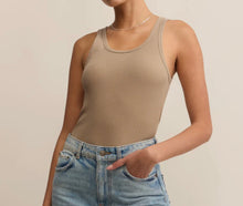 Load image into Gallery viewer, Z Supply Desert Tan Classic Ribbed Scoop Tank Top
