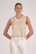 Load image into Gallery viewer, Natural Sweater Slvls Layered Top