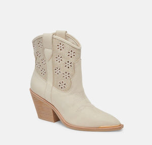 Nashe Oatmeal Floral Eyelet Bootie