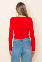 Load image into Gallery viewer, Red Slim Bell Slv Top