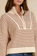 Load image into Gallery viewer, Natural 1/4 Zip Sweater