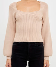 Load image into Gallery viewer, Beige Ribbed Sweater