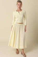 Load image into Gallery viewer, Butter Yellow Gathered Maxi Skirt