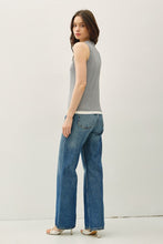 Load image into Gallery viewer, Heather Grey Soft Faux Layered Sweater Tank Top