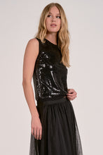 Load image into Gallery viewer, Black Slvls Sequin Tank Top